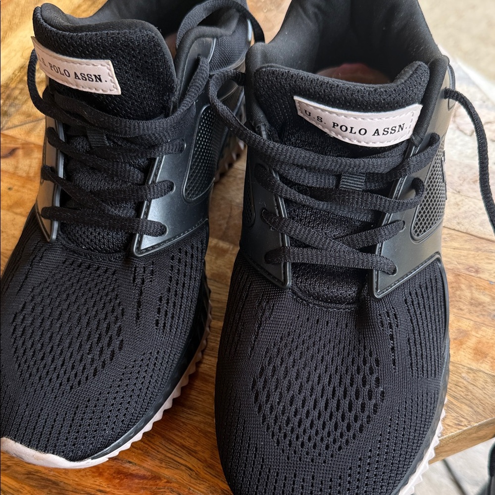 U.S. Polo Assn. Men's Black Mesh Sneakers